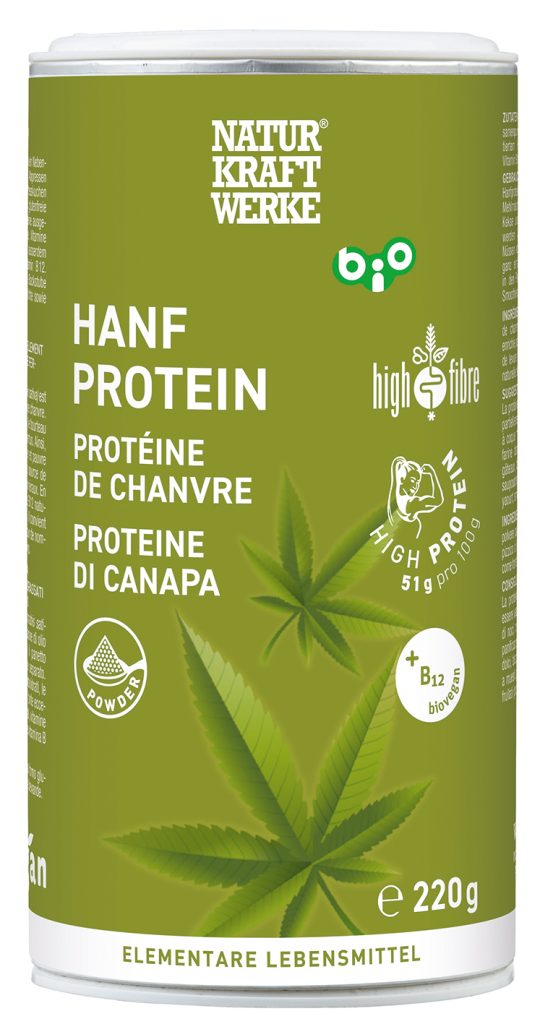 Hanfprotein mit natürlichem Vitamin B12 BIO von NaturKraftWerke